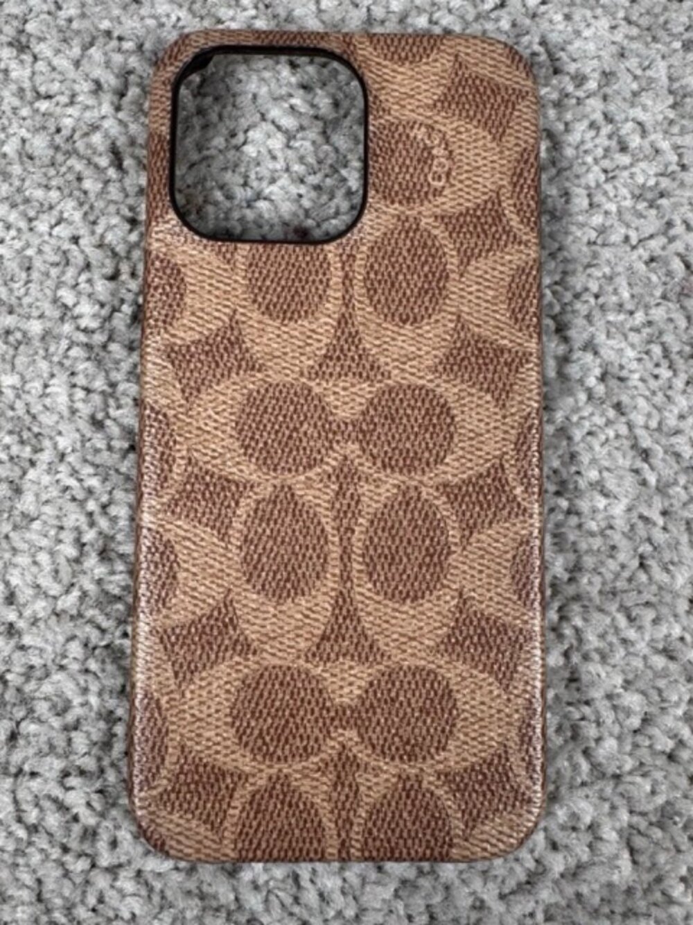 Coach iPhone 15 Pro Max Phone Case - Brown Tan Leather